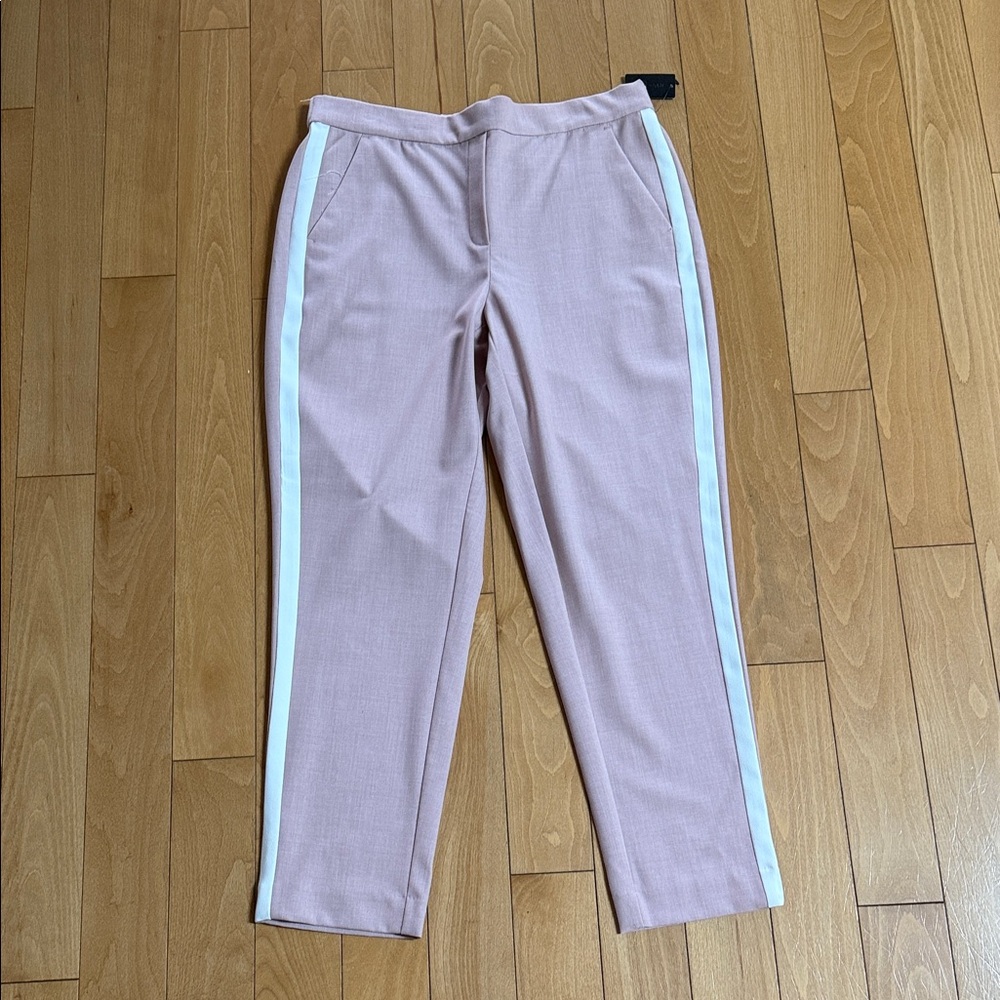 RW&CO. Pink Tuxedo Stripe Ankle Pants
